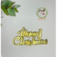 Новогоднее украшение "Merry Christmas", золотистый