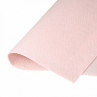 Фетр корейский жесткий, 20х28см, 1,2 мм, бледно-розовый