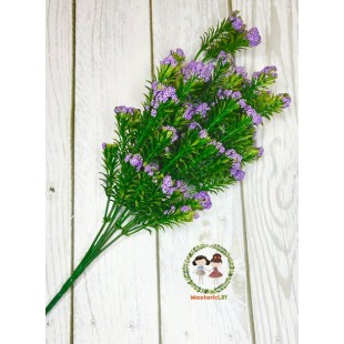 Куст декоративный "Веточка травы цветущая", 35см, 1шт, цвет сиреневый