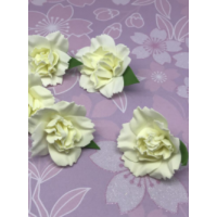 Цветок из фоамирана гвоздичка 4 см, 1 шт, айвори