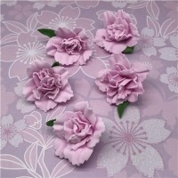 Цветок из фоамирана гвоздичка 4 см, 1 шт, розовый