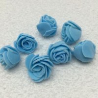 Роза из фоамирана 2 см, 1 шт, голубой