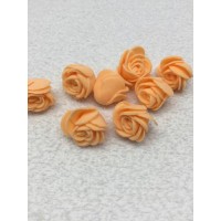 Роза из фоамирана 2 см, 1 шт, персиковый