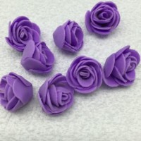 Роза из фоамирана 2 см, 1 шт, фиолетовый