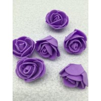 Роза из фоамирана 3 см, 1 шт, фиолетовый