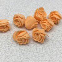 Роза из фоамирана 3 см, 1 шт, персиковый