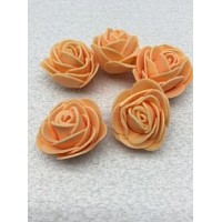 Роза из фоамирана 4 см, 1 шт, персиковый