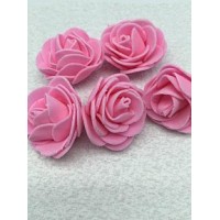 Роза из фоамирана 4 см, 1 шт, розовый