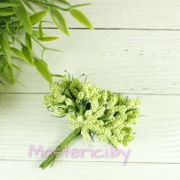 Букетик тычинок для цветов, 11-12 букетиков, бледно-зеленый