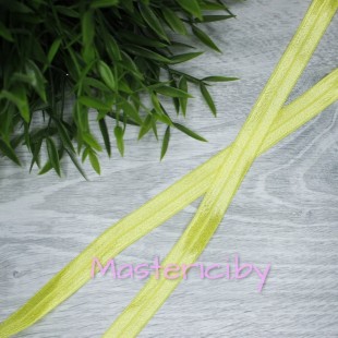 Тесьма эластичная, 15 мм, цвет лимонный, 1 м