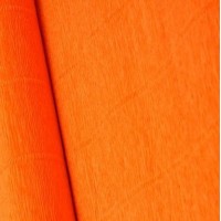 Гофрированная бумага, 180г, 50*250 cм, пр-во Италия, оранжевая, №581